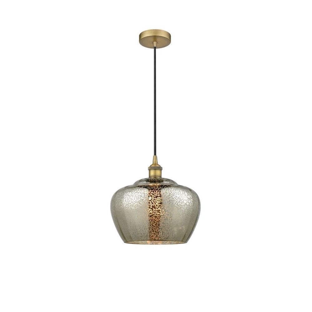 New Innovations Lighting Noille 1-Light Single Drop Pendant Light Brushed Brass